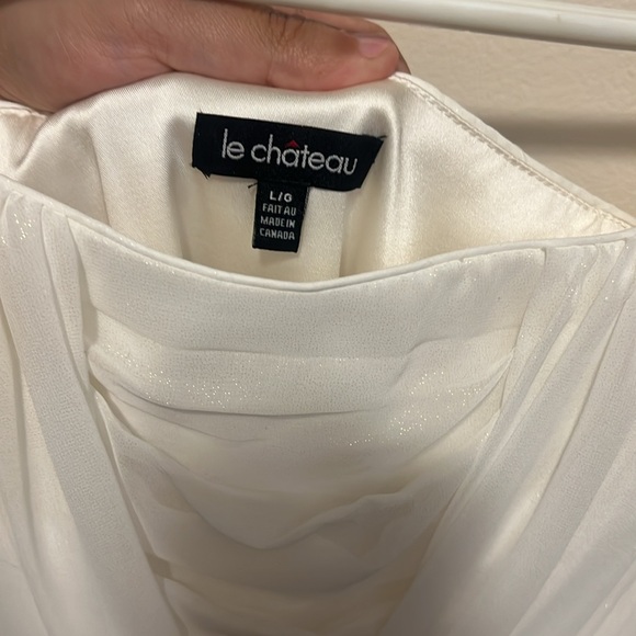 Le chateau iridescent shimmer strapless semi-formal dress - Picture 3 of 4